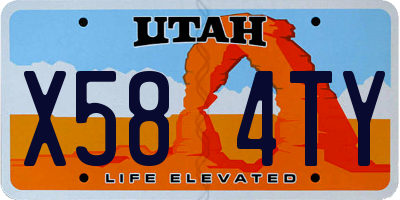 UT license plate X584TY
