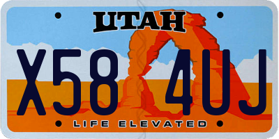 UT license plate X584UJ