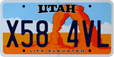 UT license plate X584VL