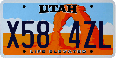 UT license plate X584ZL