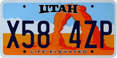 UT license plate X584ZP
