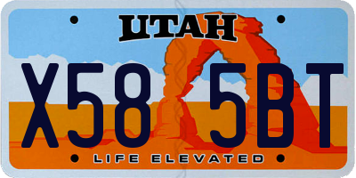 UT license plate X585BT