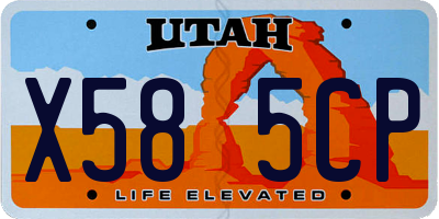 UT license plate X585CP