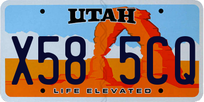 UT license plate X585CQ