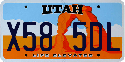 UT license plate X585DL