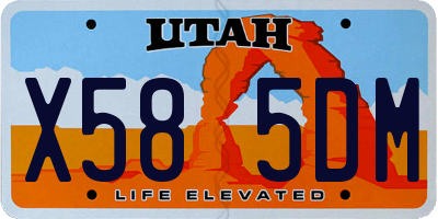UT license plate X585DM