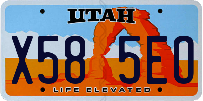 UT license plate X585EO