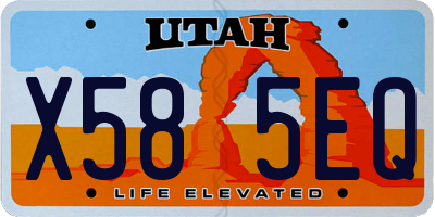 UT license plate X585EQ