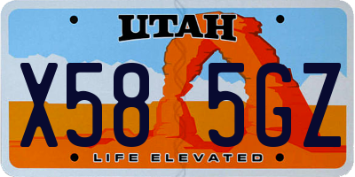 UT license plate X585GZ