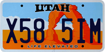 UT license plate X585IM
