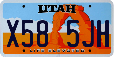 UT license plate X585JH