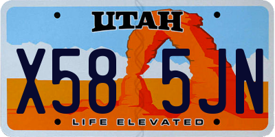 UT license plate X585JN