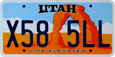 UT license plate X585LL