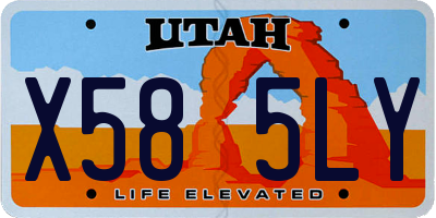 UT license plate X585LY