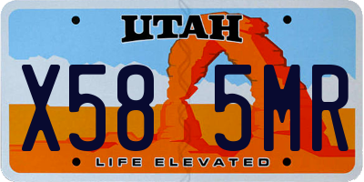 UT license plate X585MR