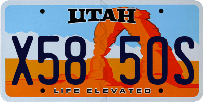 UT license plate X585OS