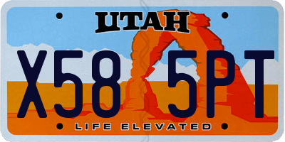 UT license plate X585PT