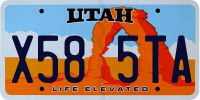 UT license plate X585TA