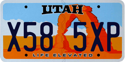 UT license plate X585XP