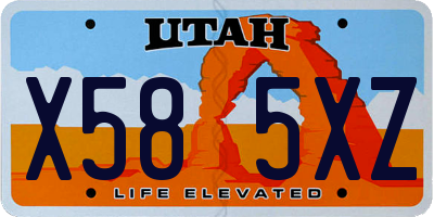 UT license plate X585XZ