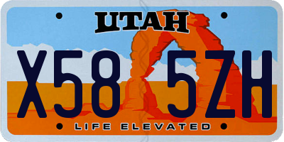 UT license plate X585ZH