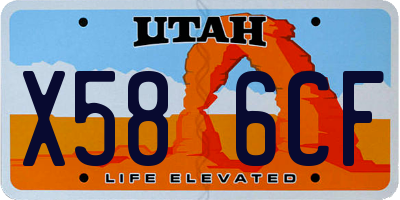 UT license plate X586CF