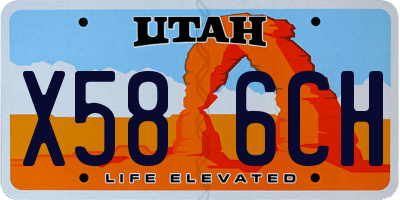 UT license plate X586CH