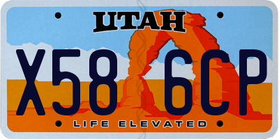 UT license plate X586CP