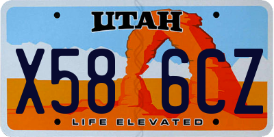 UT license plate X586CZ
