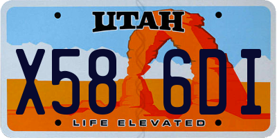 UT license plate X586DI