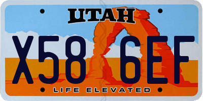 UT license plate X586EF