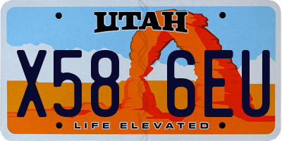 UT license plate X586EU