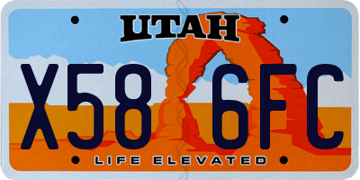 UT license plate X586FC