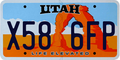 UT license plate X586FP