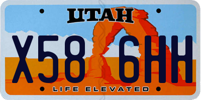 UT license plate X586HH