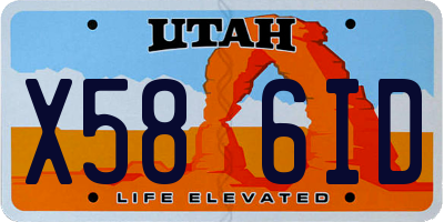 UT license plate X586ID