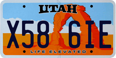 UT license plate X586IE