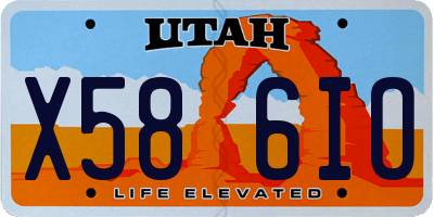 UT license plate X586IO