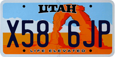 UT license plate X586JP