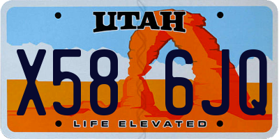 UT license plate X586JQ