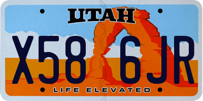 UT license plate X586JR