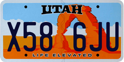 UT license plate X586JU