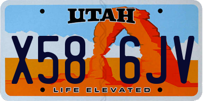 UT license plate X586JV
