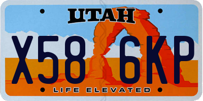 UT license plate X586KP