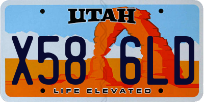 UT license plate X586LD