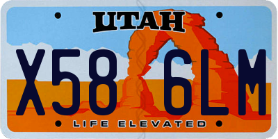 UT license plate X586LM