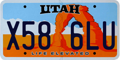 UT license plate X586LU