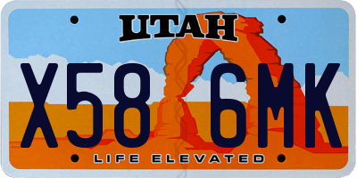UT license plate X586MK