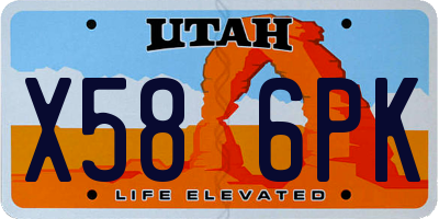 UT license plate X586PK