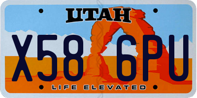 UT license plate X586PU